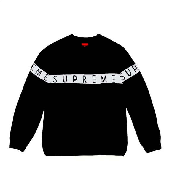 supreme inside out logo sweater